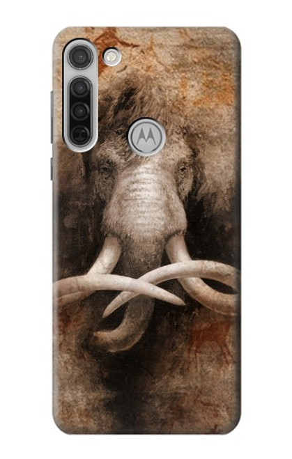 W3427 Mammoth Ancient Art la Grotte Etui Coque Housse et Flip Housse Cuir pour Motorola Moto G8