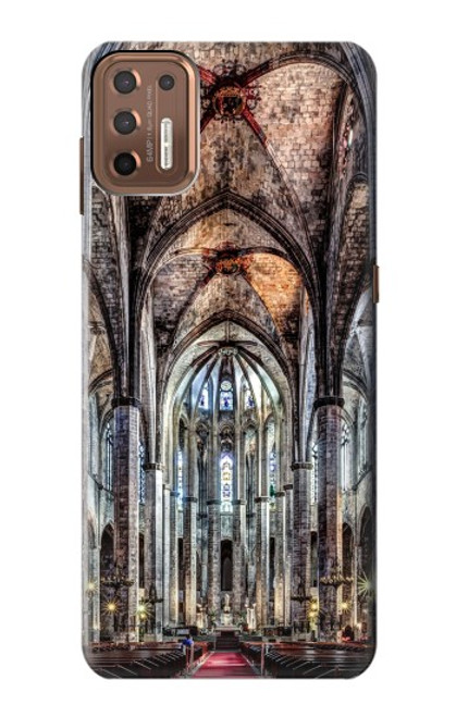 W3210 Santa Maria Del Mar Cathedral Etui Coque Housse et Flip Housse Cuir pour Motorola Moto G9 Plus