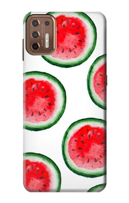 W3236 Motif melon d'eau Etui Coque Housse et Flip Housse Cuir pour Motorola Moto G9 Plus