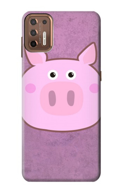 W3269 Porc Dessin animé Etui Coque Housse et Flip Housse Cuir pour Motorola Moto G9 Plus