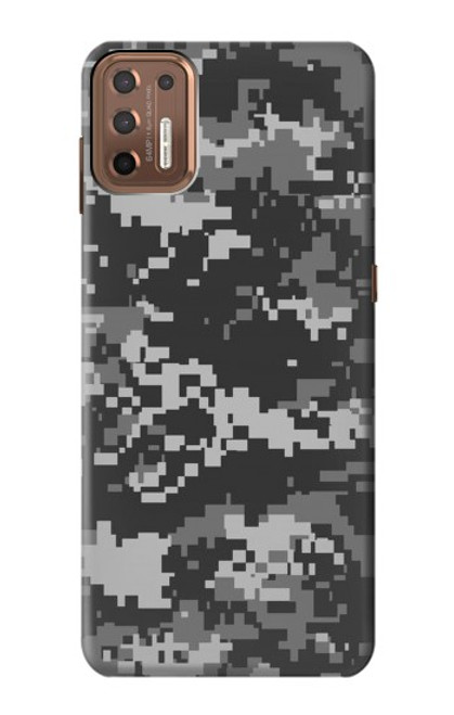 W3293 Urban Noir Camo Camouflage Etui Coque Housse et Flip Housse Cuir pour Motorola Moto G9 Plus