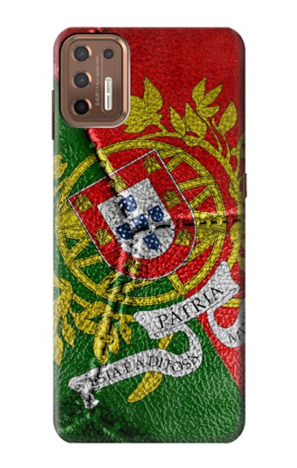 W3300 Portugal Drapeau graphique Football Millésime Etui Coque Housse et Flip Housse Cuir pour Motorola Moto G9 Plus