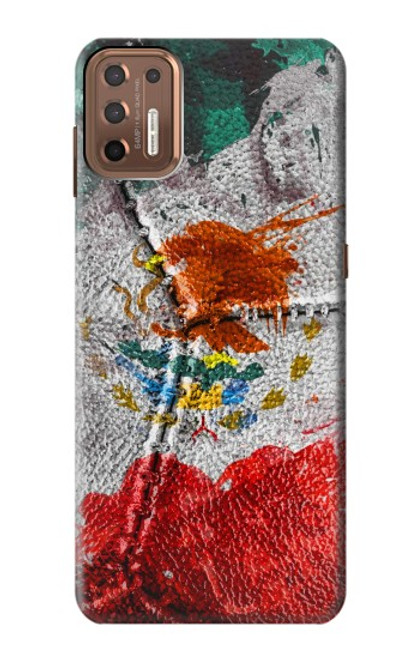 W3314 Mexique Drapeau Vinatage Football Graphique Etui Coque Housse et Flip Housse Cuir pour Motorola Moto G9 Plus