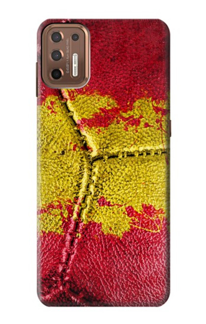 W3315 Espagne Drapeau graphique Football Millésime Etui Coque Housse et Flip Housse Cuir pour Motorola Moto G9 Plus