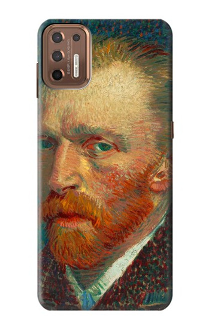 W3335 Vincent Van Gogh Autoportrait Etui Coque Housse et Flip Housse Cuir pour Motorola Moto G9 Plus