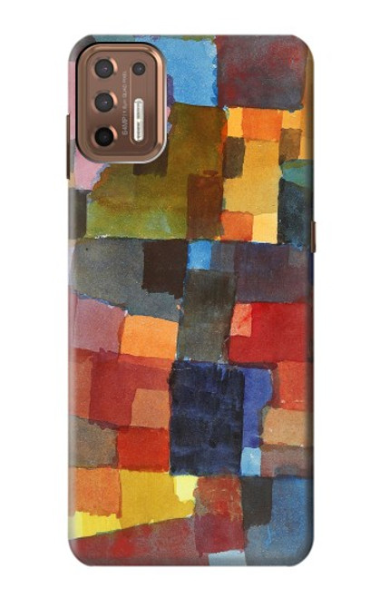 W3341 Paul Klee Raumarchitekturen Etui Coque Housse et Flip Housse Cuir pour Motorola Moto G9 Plus