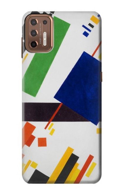 W3343 Kazimir Malevitch Composition suprématiste Etui Coque Housse et Flip Housse Cuir pour Motorola Moto G9 Plus