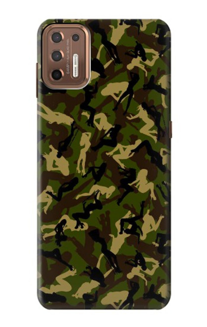 W3356 Camo camouflage de fille Etui Coque Housse et Flip Housse Cuir pour Motorola Moto G9 Plus