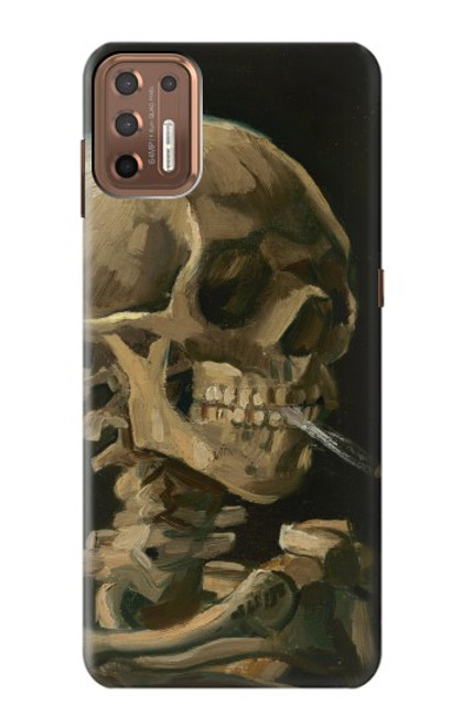 W3358 Vincent Van Gogh Skeleton cigarette Etui Coque Housse et Flip Housse Cuir pour Motorola Moto G9 Plus