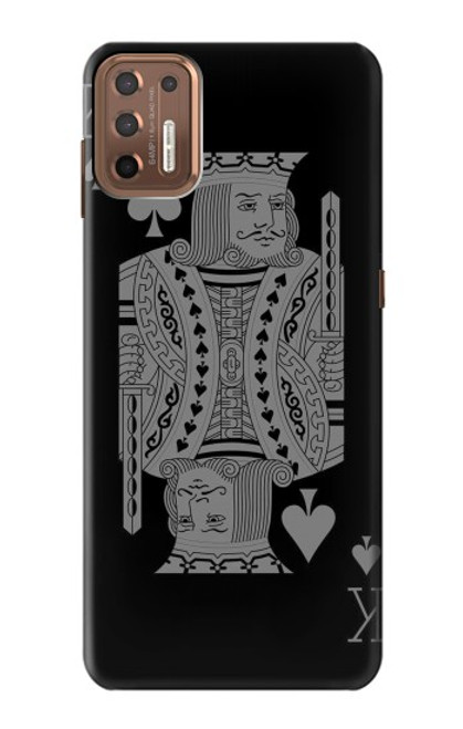 W3520 Noir Roi Spade Etui Coque Housse et Flip Housse Cuir pour Motorola Moto G9 Plus