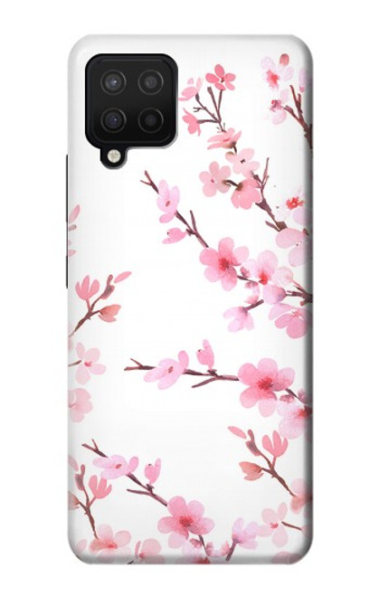 W3707 Fleur de cerisier rose fleur de printemps Etui Coque Housse et Flip Housse Cuir pour Samsung Galaxy A42 5G