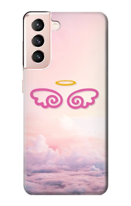 W2514 Ailes Ange mignon Etui Coque Housse et Flip Housse Cuir pour Samsung Galaxy S21 5G