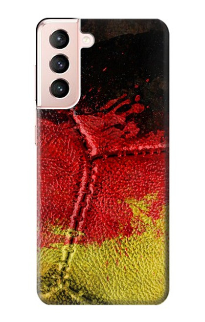 W3303 Allemagne Drapeau graphique Football Millésime Etui Coque Housse et Flip Housse Cuir pour Samsung Galaxy S21 5G