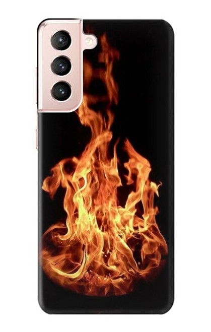 W3379 Cadre d'incendie Etui Coque Housse et Flip Housse Cuir pour Samsung Galaxy S21 5G