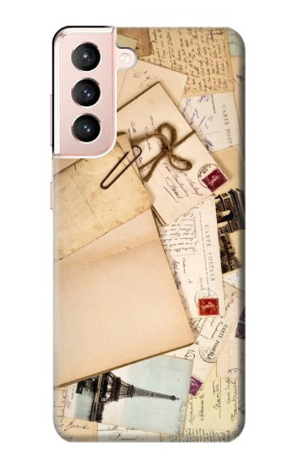 W3397 cartes postales souvenirs Etui Coque Housse et Flip Housse Cuir pour Samsung Galaxy S21 5G