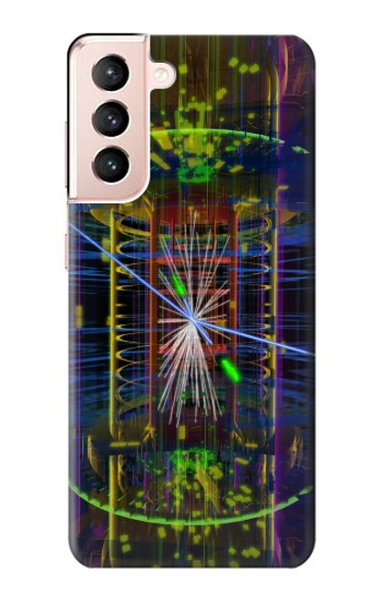 W3545 Collision de particules Quantiques Etui Coque Housse et Flip Housse Cuir pour Samsung Galaxy S21 5G