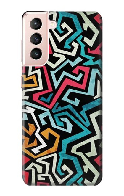 W3712 Motif Pop Art Etui Coque Housse et Flip Housse Cuir pour Samsung Galaxy S21 5G