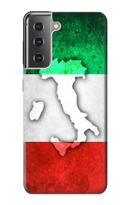 W2338 Italie Drapeau Etui Coque Housse et Flip Housse Cuir pour Samsung Galaxy S21 Plus 5G, Galaxy S21+ 5G