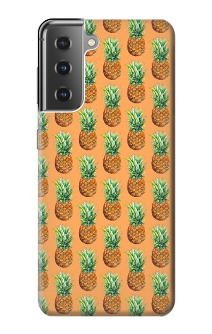 W3258 Motif ananas Etui Coque Housse et Flip Housse Cuir pour Samsung Galaxy S21 Plus 5G, Galaxy S21+ 5G