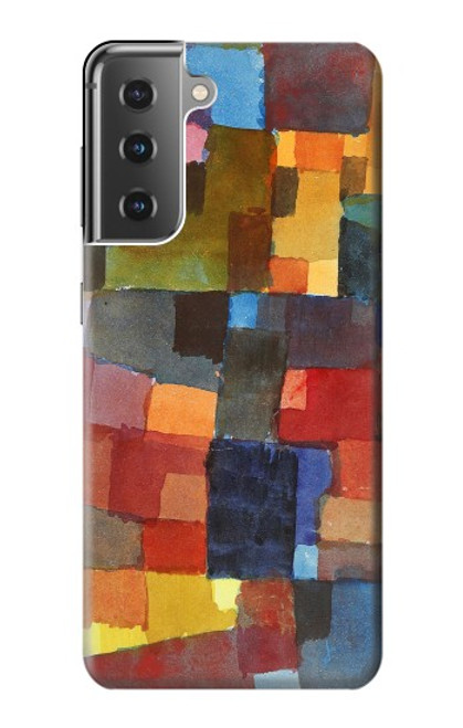 W3341 Paul Klee Raumarchitekturen Etui Coque Housse et Flip Housse Cuir pour Samsung Galaxy S21 Plus 5G, Galaxy S21+ 5G