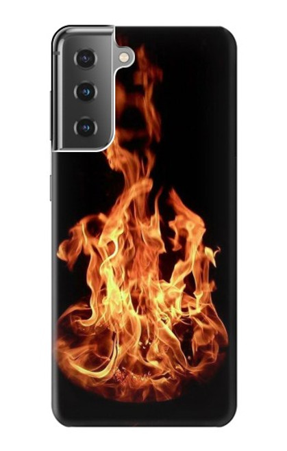 W3379 Cadre d'incendie Etui Coque Housse et Flip Housse Cuir pour Samsung Galaxy S21 Plus 5G, Galaxy S21+ 5G