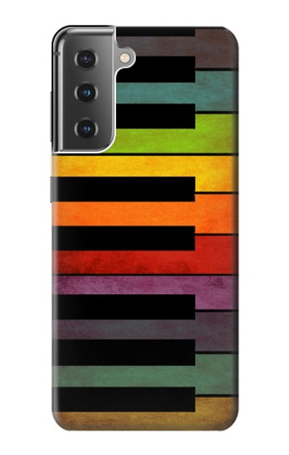 W3451 Piano coloré Etui Coque Housse et Flip Housse Cuir pour Samsung Galaxy S21 Plus 5G, Galaxy S21+ 5G