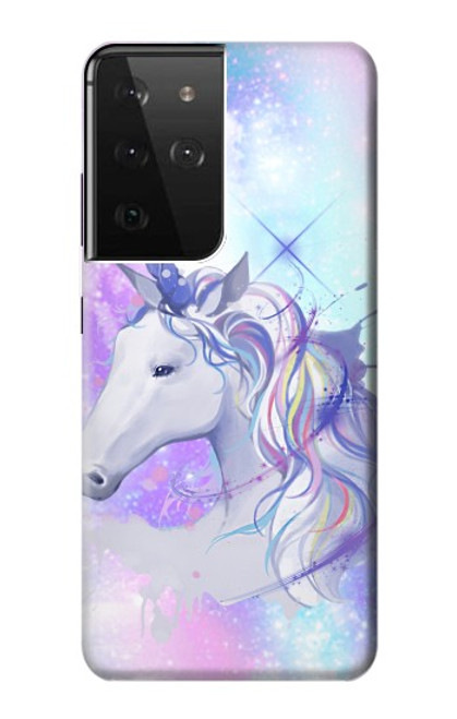 W3375 Licorne Etui Coque Housse et Flip Housse Cuir pour Samsung Galaxy S21 Ultra 5G