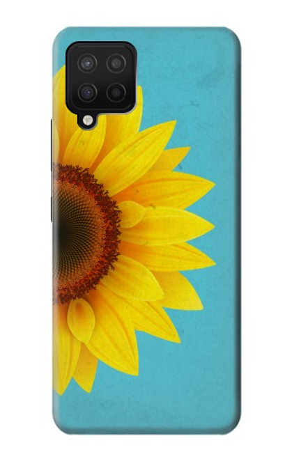 W3039 Tournesol Bleu millésimé Etui Coque Housse et Flip Housse Cuir pour Samsung Galaxy A12