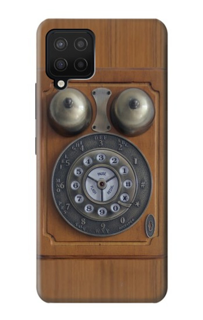 W3146 Mur Antique Retro Ligne téléphonique Etui Coque Housse et Flip Housse Cuir pour Samsung Galaxy A12