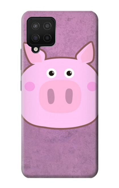 W3269 Porc Dessin animé Etui Coque Housse et Flip Housse Cuir pour Samsung Galaxy A12