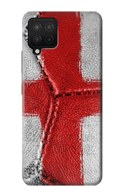 W3316 Angleterre Drapeau graphique Football Millésime Etui Coque Housse et Flip Housse Cuir pour Samsung Galaxy A12