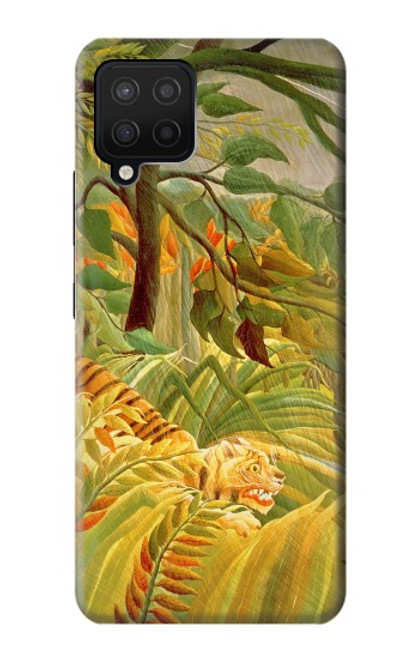 W3344 Henri Rousseau Tigre dans une tempête tropicale Etui Coque Housse et Flip Housse Cuir pour Samsung Galaxy A12