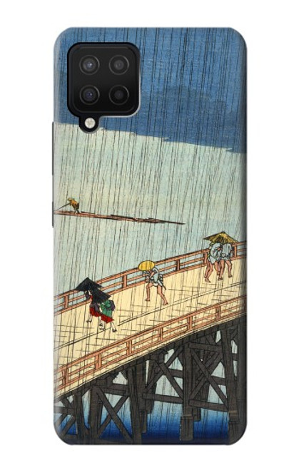 W3347 Utagawa Hiroshige douche soudaine Etui Coque Housse et Flip Housse Cuir pour Samsung Galaxy A12