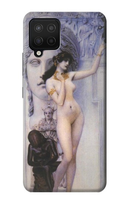 W3353 Gustav Klimt Allégorie de la sculpture Etui Coque Housse et Flip Housse Cuir pour Samsung Galaxy A12