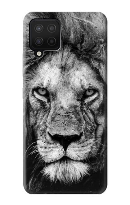 W3372 Lion Visage Etui Coque Housse et Flip Housse Cuir pour Samsung Galaxy A12