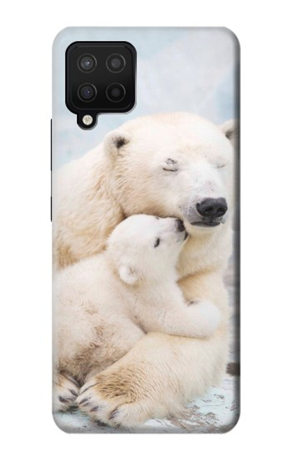 W3373 Famille d'ours polaire Etui Coque Housse et Flip Housse Cuir pour Samsung Galaxy A12