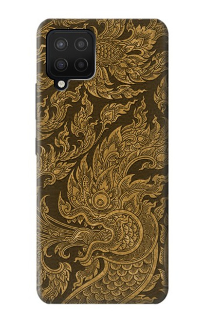 W3382 Art de la peinture thaïlandaise Naga Etui Coque Housse et Flip Housse Cuir pour Samsung Galaxy A12