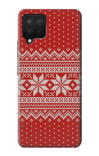 W3384 Motif d'hiver sans couture tricot Etui Coque Housse et Flip Housse Cuir pour Samsung Galaxy A12