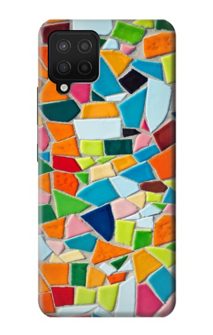 W3391 Art abstrait carreaux de mosaïque graphique Etui Coque Housse et Flip Housse Cuir pour Samsung Galaxy A12