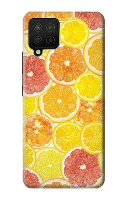 W3408 citron Etui Coque Housse et Flip Housse Cuir pour Samsung Galaxy A12