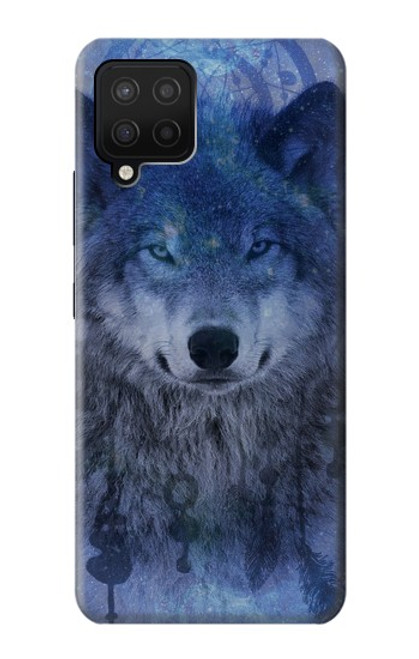 W3410 Loup Dream Catcher Etui Coque Housse et Flip Housse Cuir pour Samsung Galaxy A12