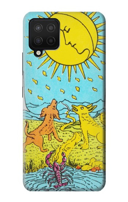 W3435 Carte de tarot Lune Etui Coque Housse et Flip Housse Cuir pour Samsung Galaxy A12