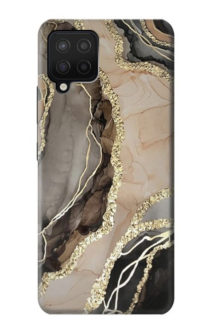 W3700 Imprimé graphique or marbré Etui Coque Housse et Flip Housse Cuir pour Samsung Galaxy A12