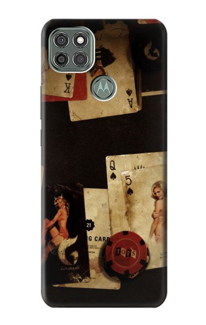 W1069 sexy Poker Etui Coque Housse et Flip Housse Cuir pour Motorola Moto G9 Power