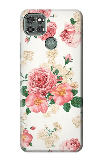 W1859 Motif Rose Etui Coque Housse et Flip Housse Cuir pour Motorola Moto G9 Power