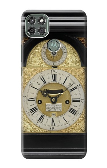 W3144 Support Antique Horloge Etui Coque Housse et Flip Housse Cuir pour Motorola Moto G9 Power