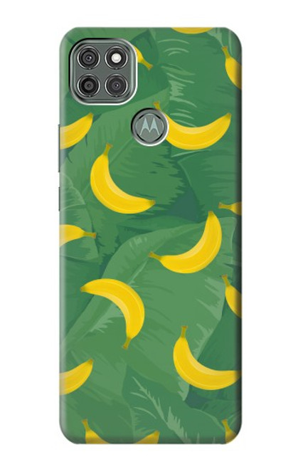 W3286 Motif banane Etui Coque Housse et Flip Housse Cuir pour Motorola Moto G9 Power