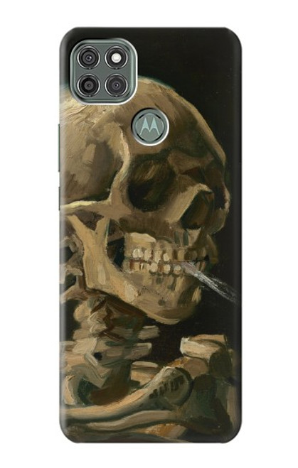 W3358 Vincent Van Gogh Skeleton cigarette Etui Coque Housse et Flip Housse Cuir pour Motorola Moto G9 Power