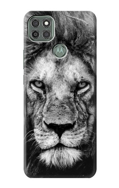 W3372 Lion Visage Etui Coque Housse et Flip Housse Cuir pour Motorola Moto G9 Power