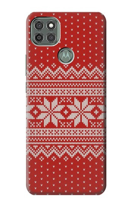 W3384 Motif d'hiver sans couture tricot Etui Coque Housse et Flip Housse Cuir pour Motorola Moto G9 Power